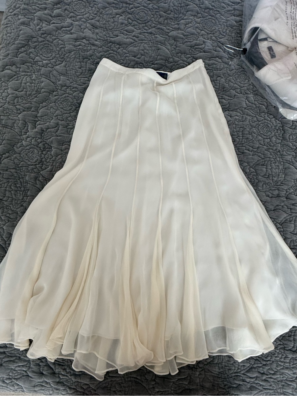 Polo Ralph Lauren maxi flared paneled chiffon skirt